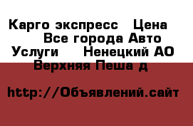 Карго экспресс › Цена ­ 100 - Все города Авто » Услуги   . Ненецкий АО,Верхняя Пеша д.